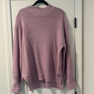 SHEIN Lavender Knit Crew Neck Sweater